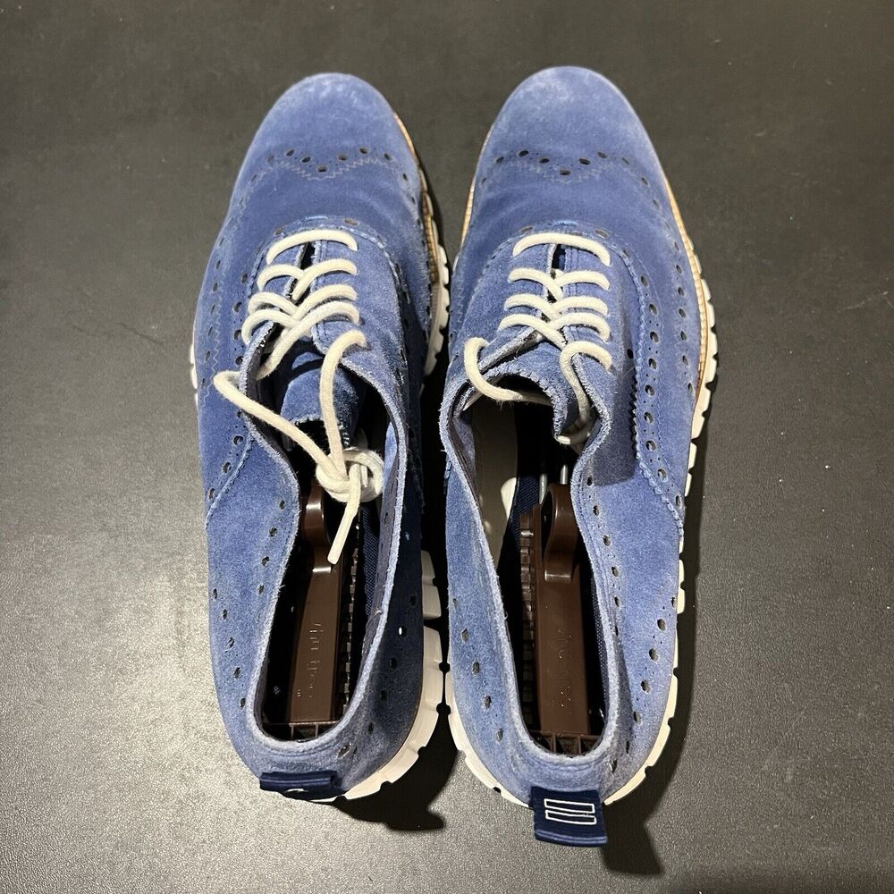 Cole Haan Zerogrand Wingtip Oxford Men's 13 Blue C27495 Casual Dress Shoes - Picture 8 of 10